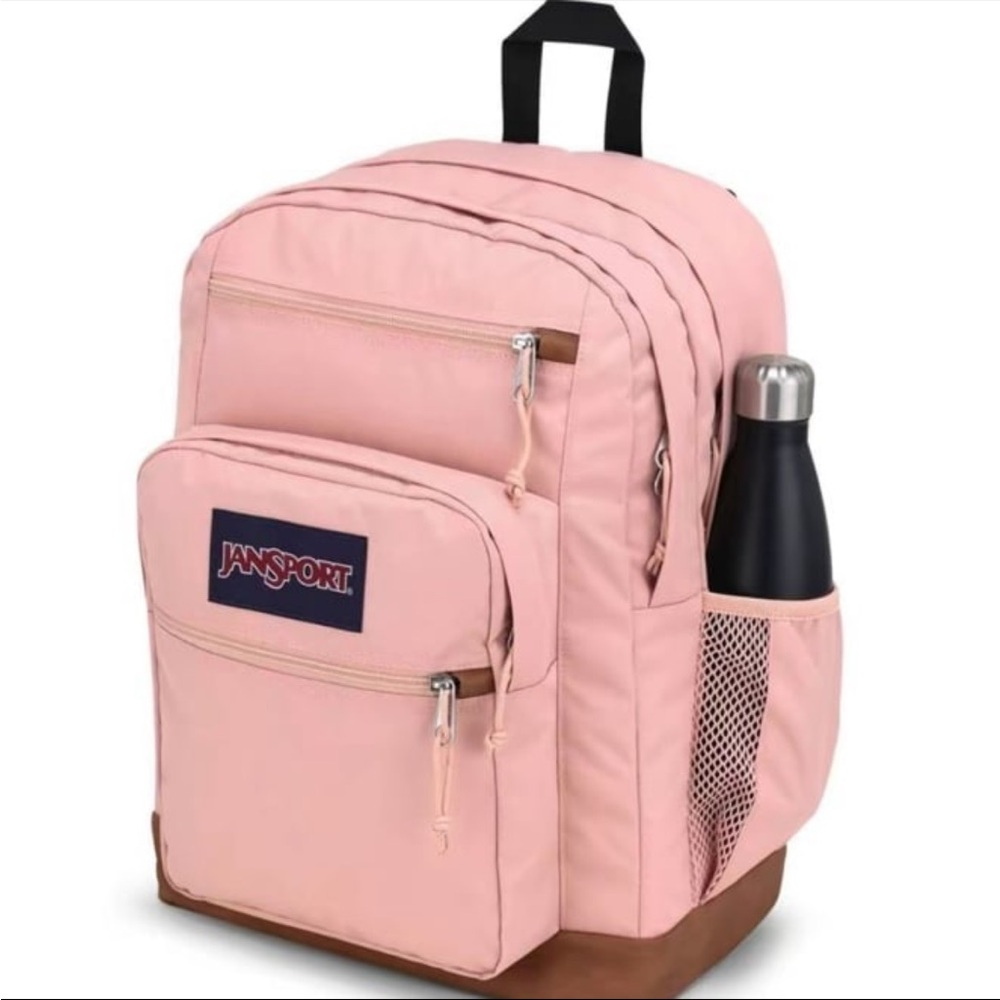 Jansport Blush Pink Backpack with Brown Base - Picture 3 of 6